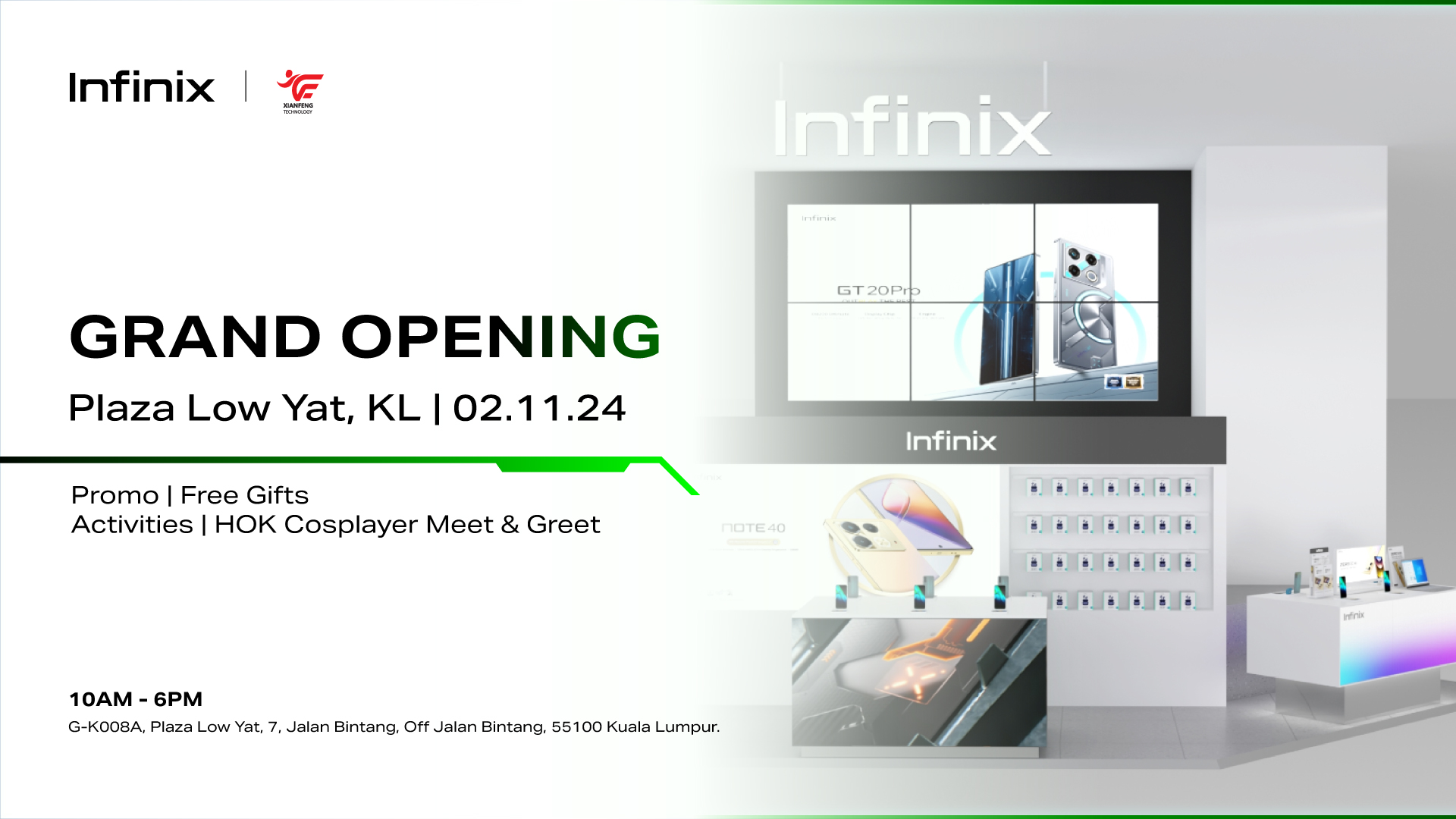INFINIX DEBUTS ITS FIRST OFFICIAL STORE IN MALAYSIA AT PLAZA LOW YAT, OFFERING EXCLUSIVE LAUNCH PROMOTIONS
