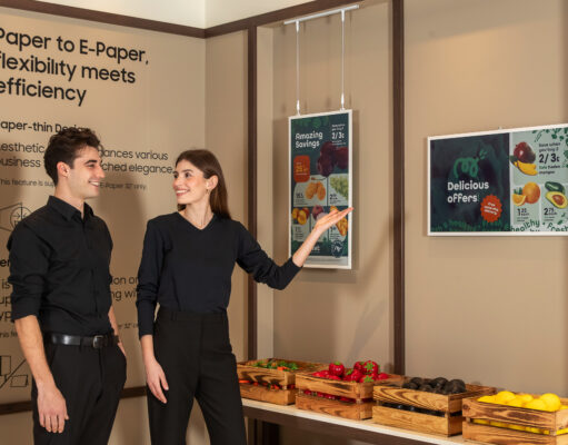 Samsung Showcases Color E-Paper and AI Signage Solutions at ISE 2025