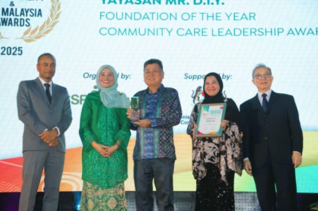 Yayasan MR D.I.Y. named ‘Foundation of the Year’ for second consecutive year at CSR Malaysia Awards 2025